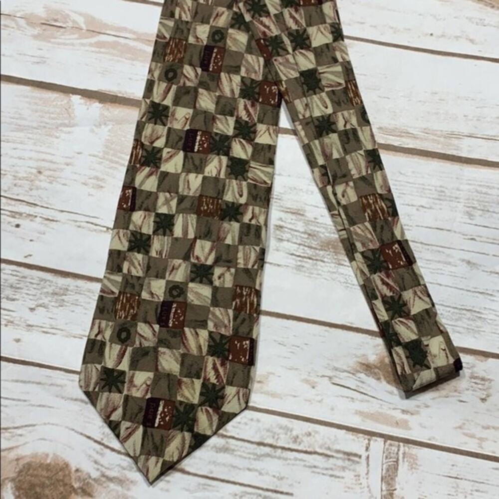 Structure abstract print Silk Tie